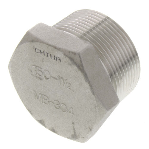 MERIT BRASS Merit Brass K417H-24 Hex Head Pipe Plug, 1-1/2 in Nominal, MNPT End Style, 150 lb