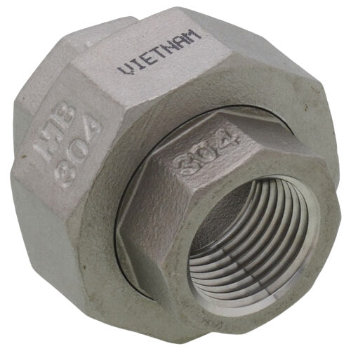 MERIT BRASS Merit Brass K487-08 Pipe Union 150 lb 1/2 in FNPT 304/304L Stainless Steel