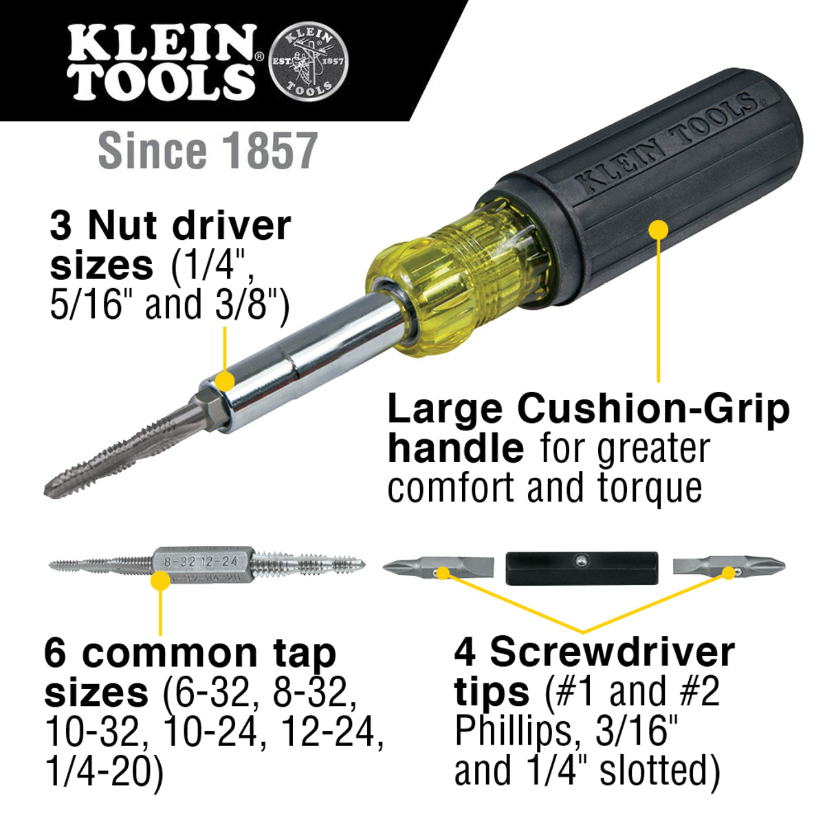 KLEIN TOOLS Klein Tools 32517 Multi-Bit Tap Tool Driver
