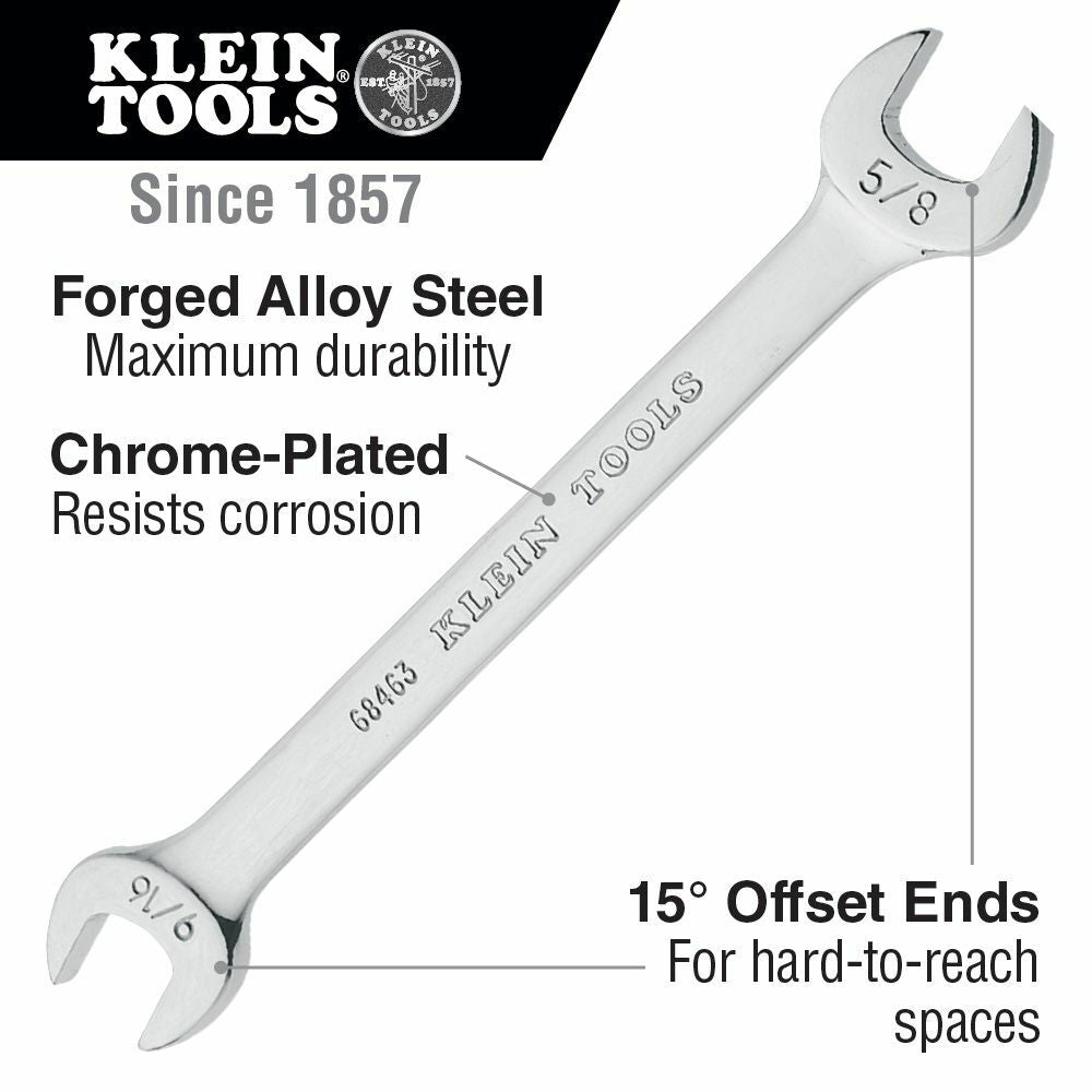 KLEIN TOOLS Klein 68452 Open End Wrench Set, 7-Piece