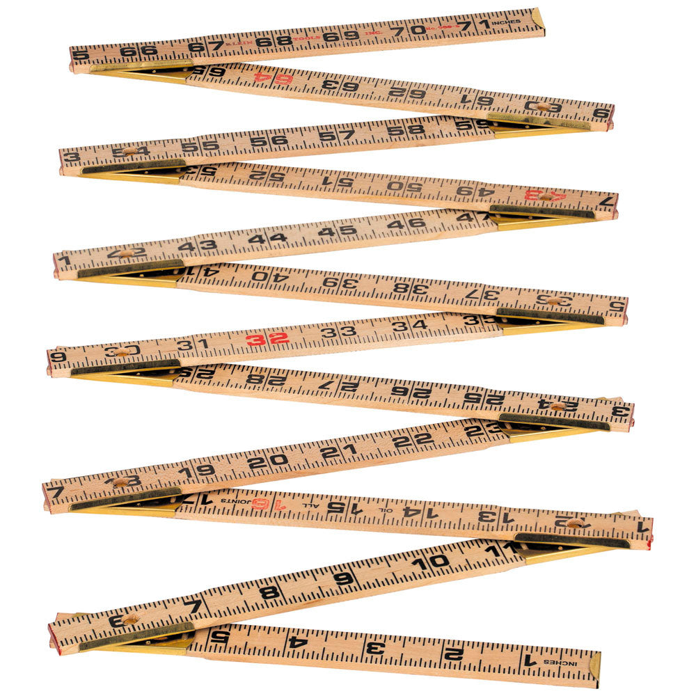 KLEIN TOOLS Klein Tools 900-6 Wood Folding Rule, Inside Reading, 6 ft