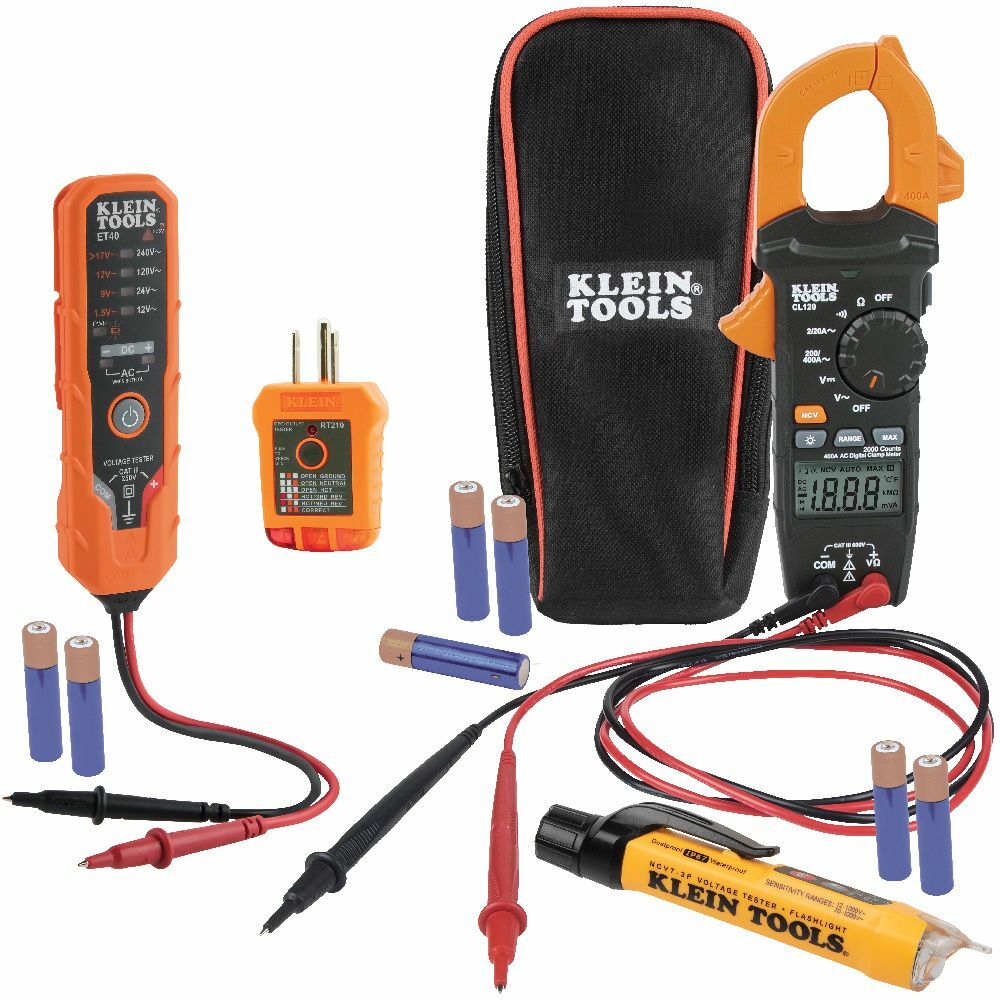 KLEIN TOOLS Klein Tools CL120VP Premium Clamp Meter Electrical Test Kit