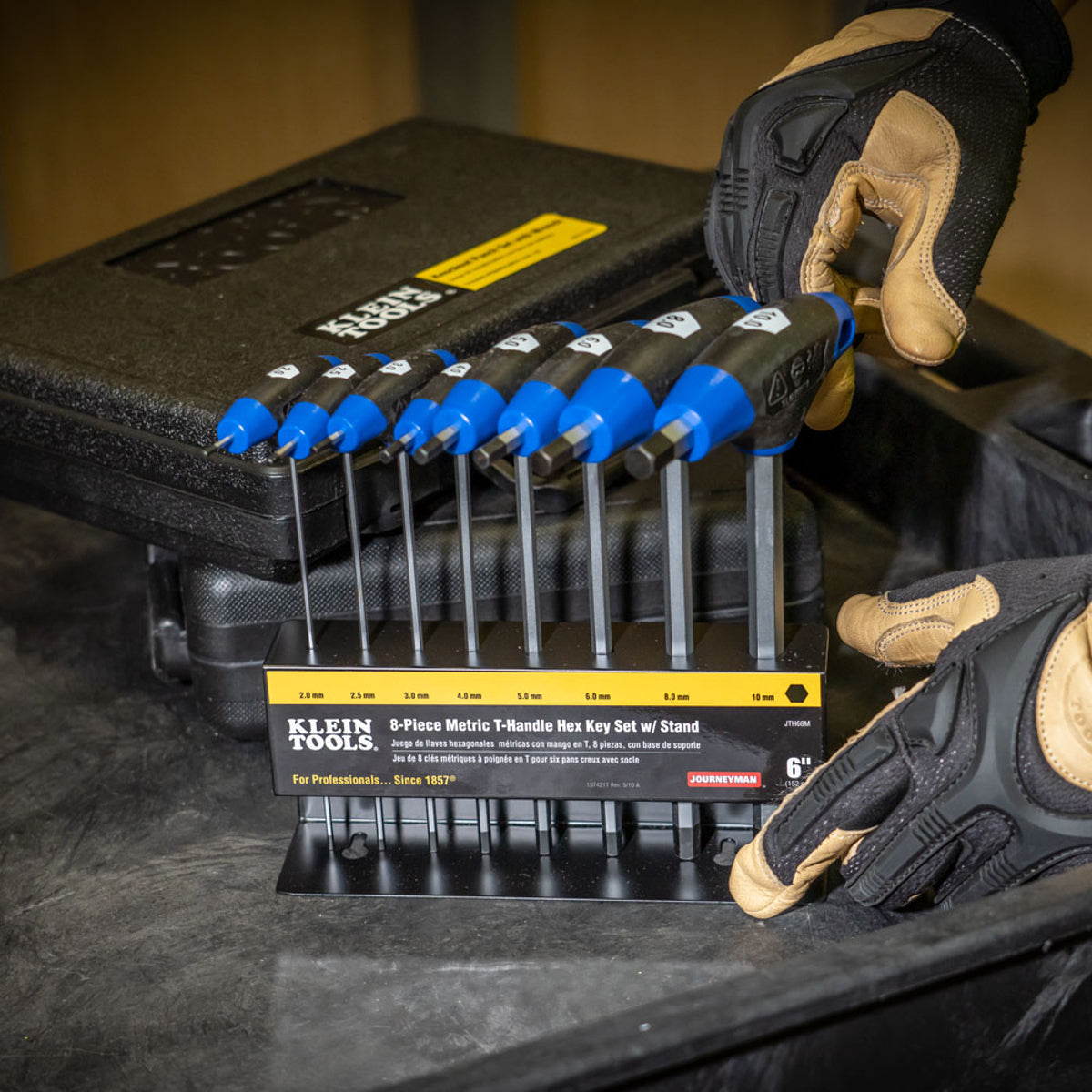 KLEIN TOOLS Klein JTH68M Journeyman T-Handle Set, Metric, 6-Inch, 8-Piece