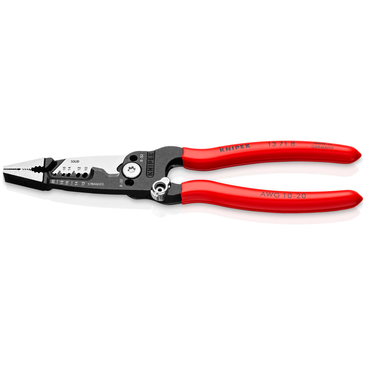 KNIPEX Knipex 13718SBA Forged Wire Stripper 10-20 AWG 8 In.