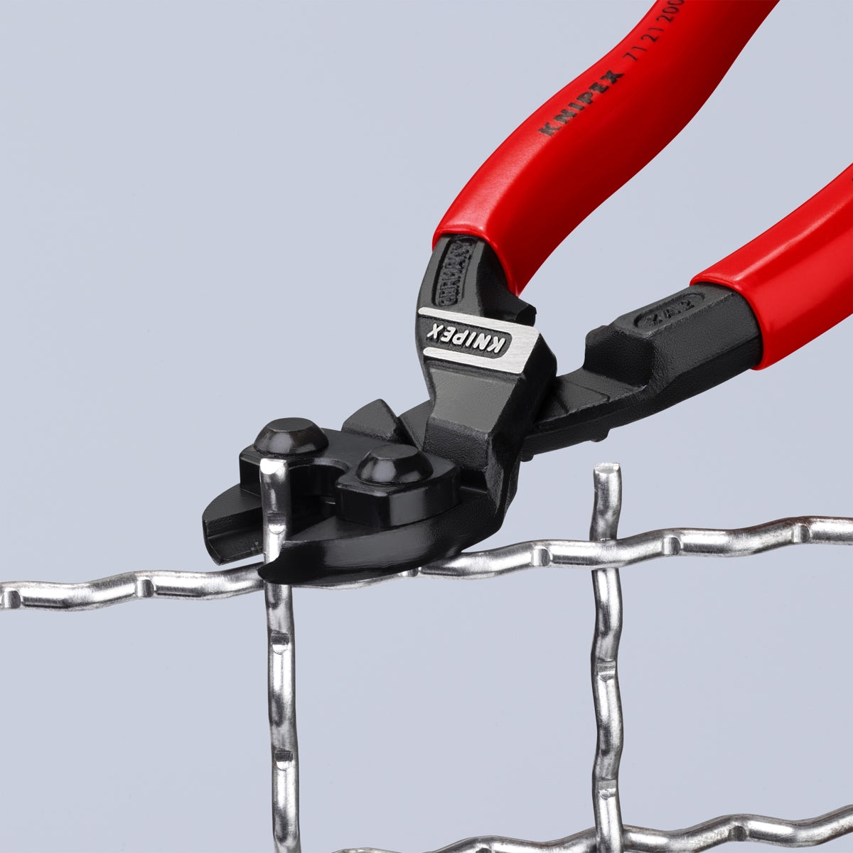 KNIPEX KNIPEX 7121200 CoBolt High Leverage 20° Angled Compact Bolt Cutters 8 in. Plastic Coating Bulk
