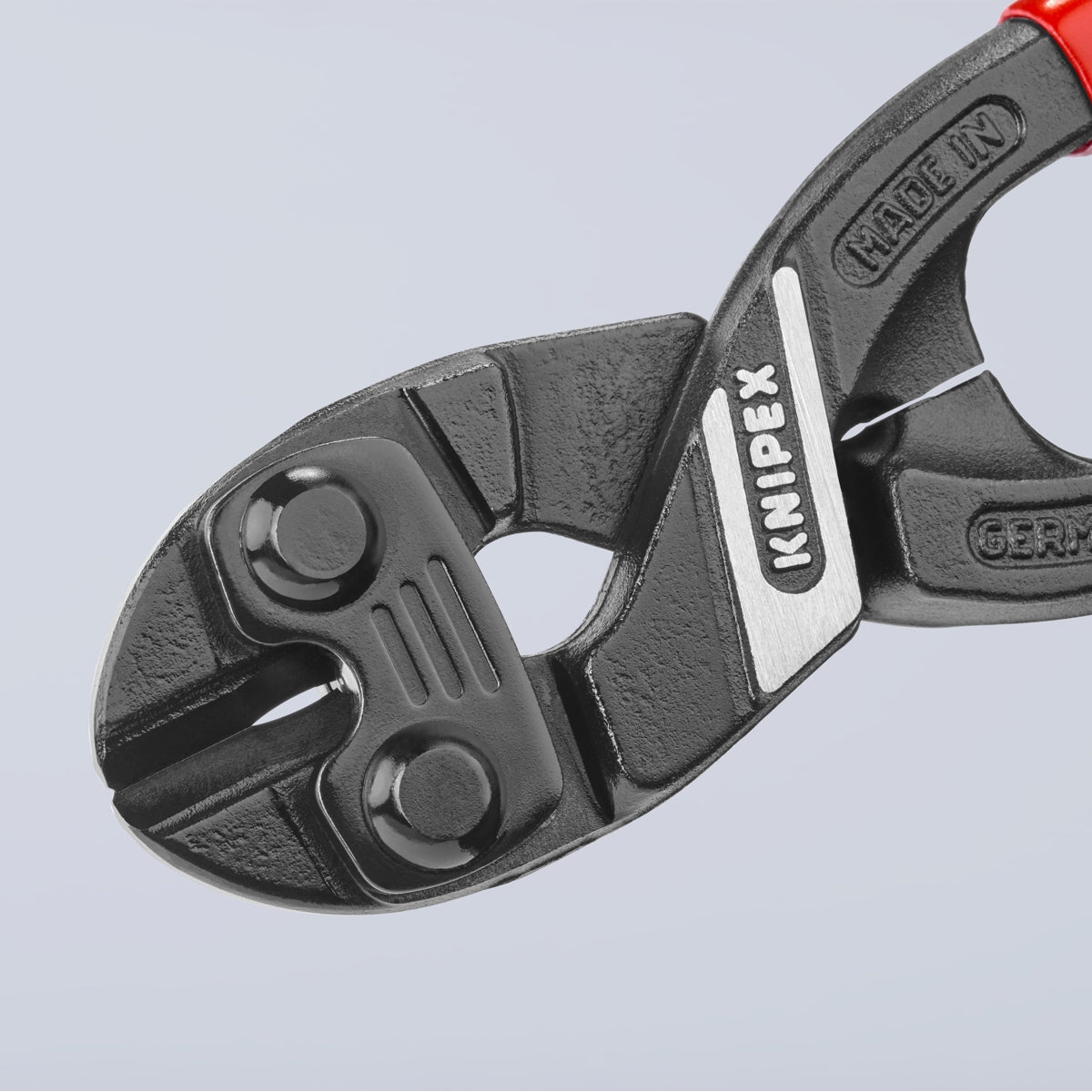 KNIPEX KNIPEX 7131200SBA CoBolt High Leverage Compact Bolt Cutters-Notched Blade, 8 in., Plastic Coating