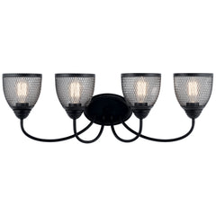 KICHLER Kichler 55044BK Four Light Bath from the Voclain Collection 4 X 75W 32.00 inches Width