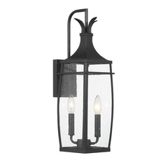 SAVOY HOUSE Savoy House 5-766-BK Montpelier Outdoor Wall Lantern 2 x 40w 22 inch height, 6.25 inch width