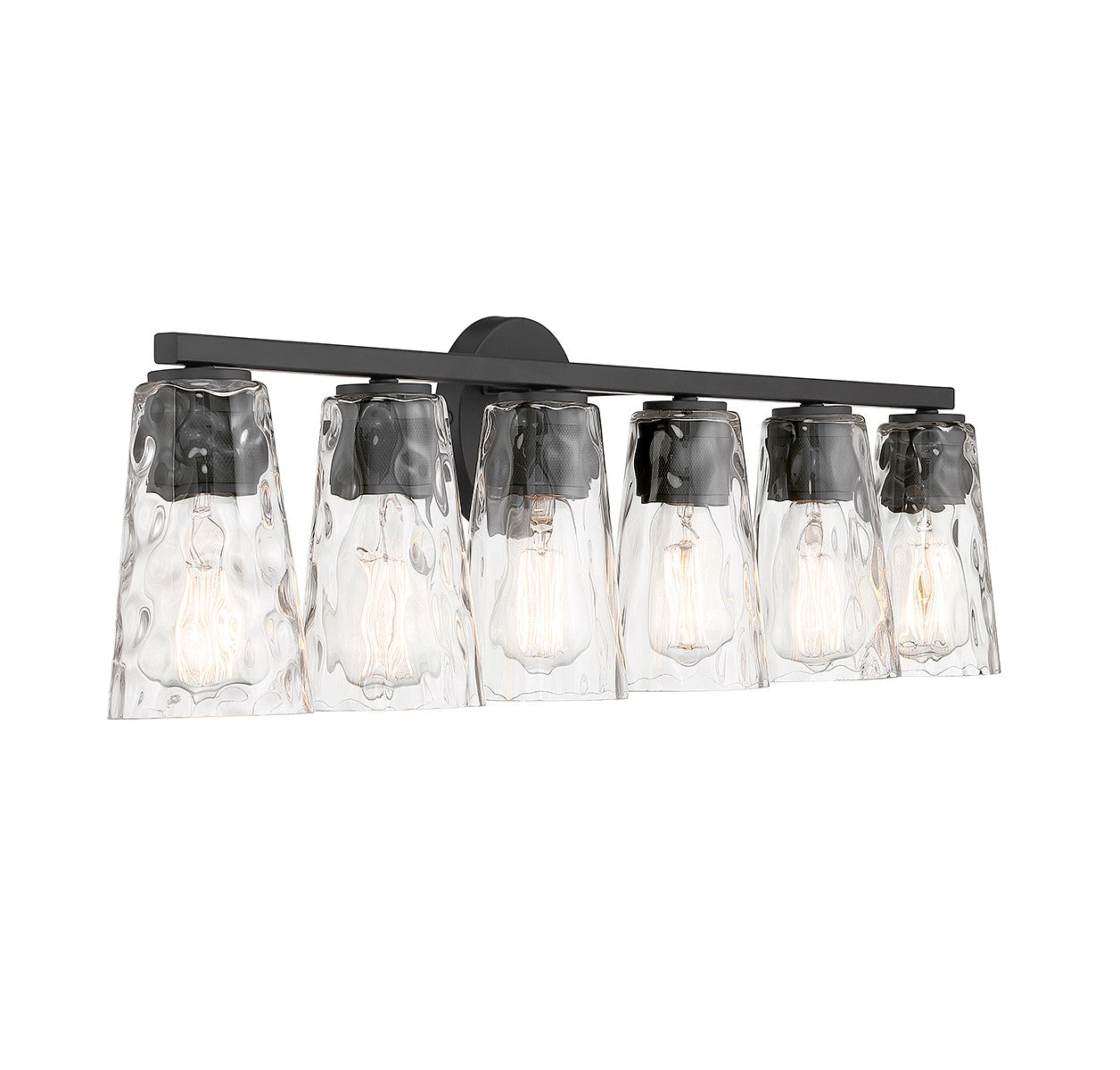 SAVOY HOUSE Savoy House 8-2603-6-BK Gordon 6-Light Bathroom Vanity Light 60 Watts Per Bulb