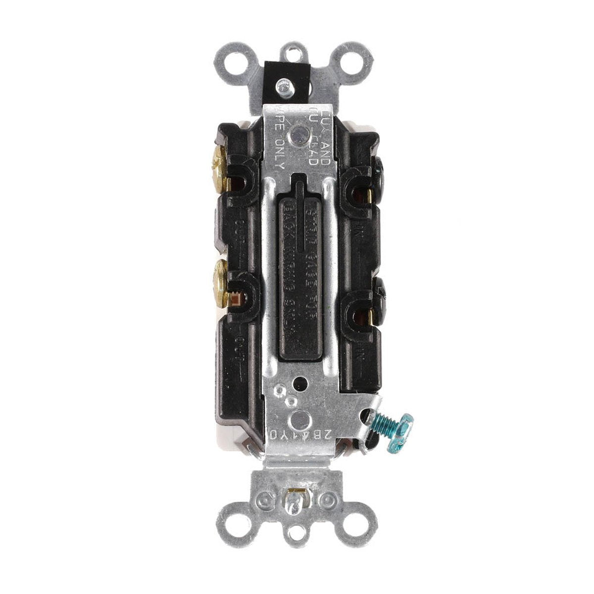 LEVITON Leviton 5624-2W 120/277 VAC 20 Amp 1/2 Hp 4-Way White Thermoplastic Polyester Self Grounding Decorator Rocker Quiet Switch
