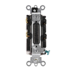 LEVITON Leviton 5624-2W 120/277 VAC 20 Amp 1/2 Hp 4-Way White Thermoplastic Polyester Self Grounding Decorator Rocker Quiet Switch