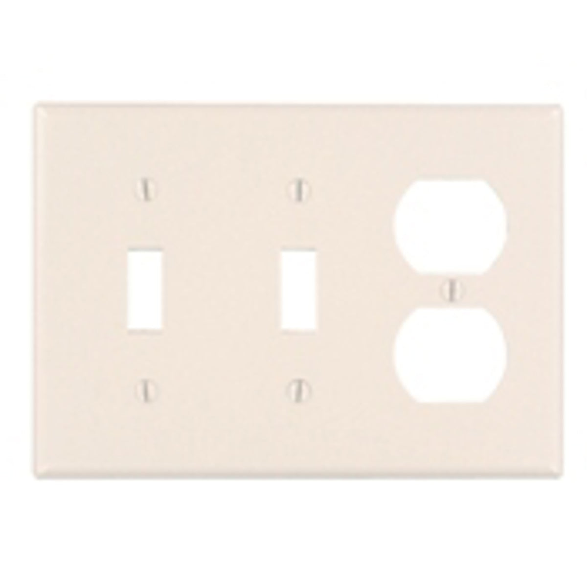LEVITON Leviton 78021 Combination Wallplate Standard Size Traditional 3 Gang Light Almond