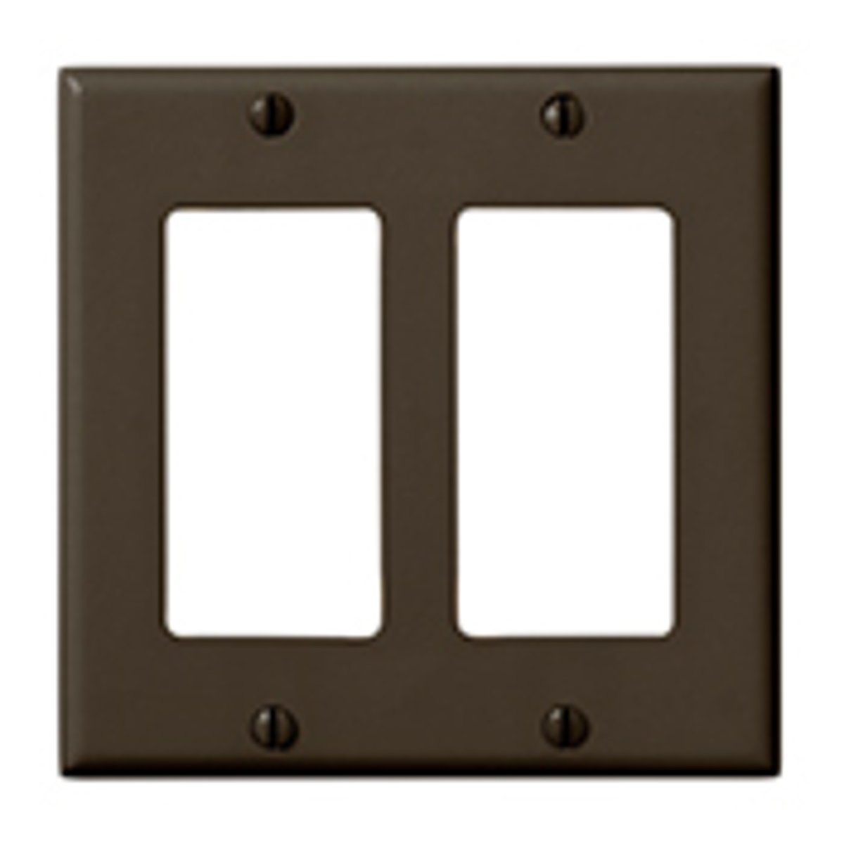 LEVITON Leviton 80409 Decora GFCI Device Wallplate Standard Size Thermoset Brown