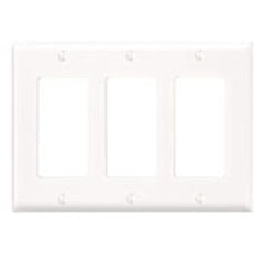 Leviton 80411 Wallplate 3 Gang Standard Size Thermoset Brown