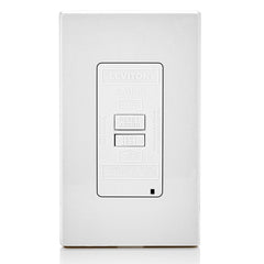 LEVITON Leviton GFRBF-W GFCI Dead Front Receptacle, Self-Test, 125 VAC, 20 Amp, 2 Poles, White