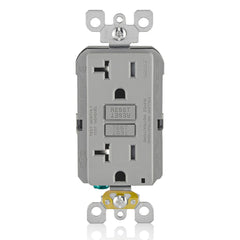 Leviton GFTR2-GY SmartlockPro Self-Test GFCI Receptacle, Tamper Resistant, 20A, Gray