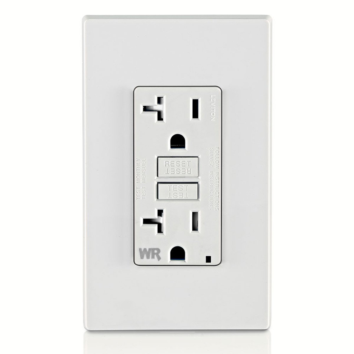 LEVITON Leviton GFWT2-W Self-test Tamper Resistant Weather Resistant GFCI Receptacle 20A 125V