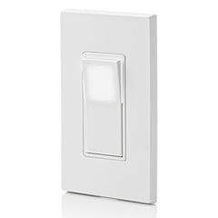 Leviton L56112W 1-Pole AC Quiet Rocker Switch, 120/277 VAC, 15 Amp, White Illuminated OFF