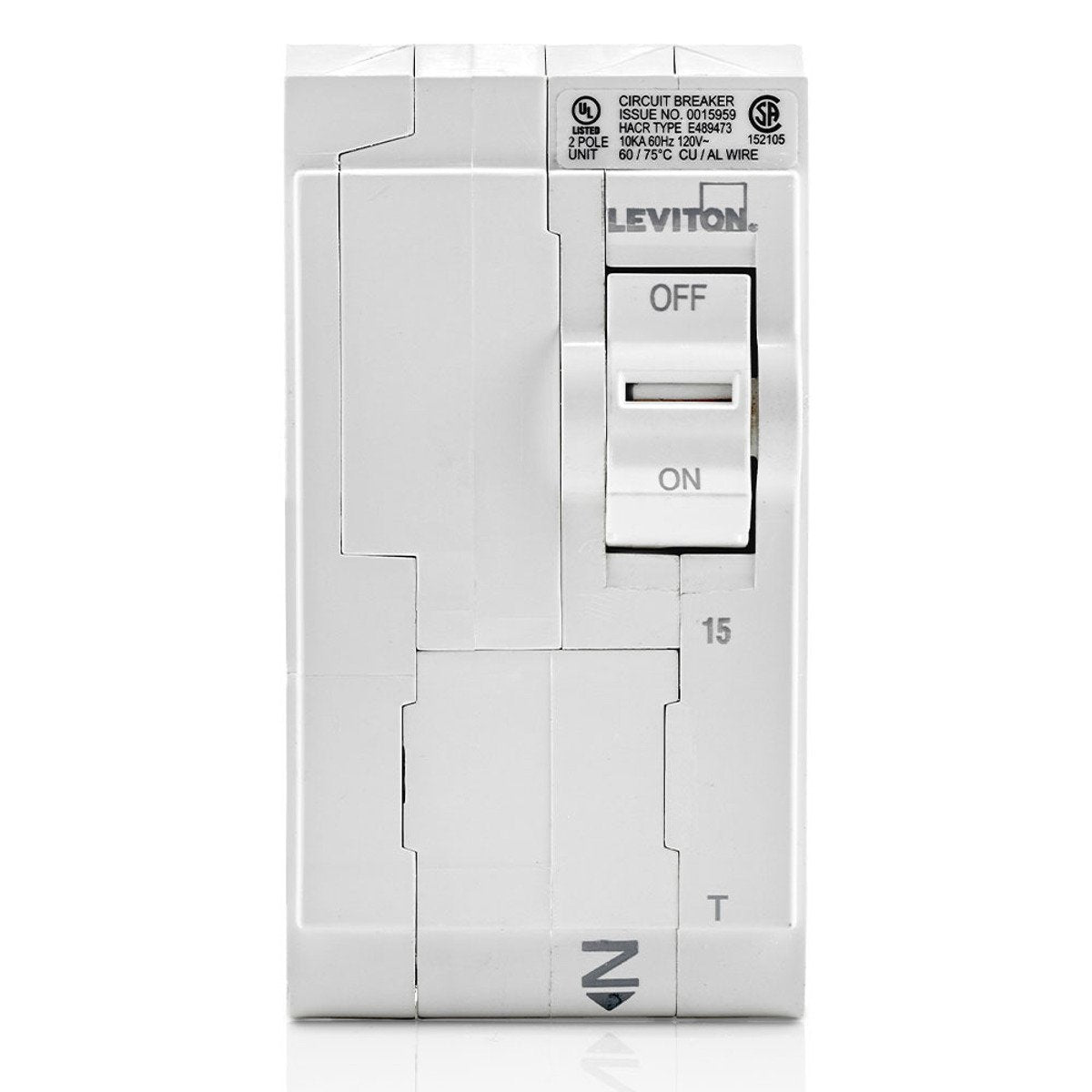 LEVITON Leviton LB215-T BREAKER CKT 120/240VAC 15A 10KA 2 STD