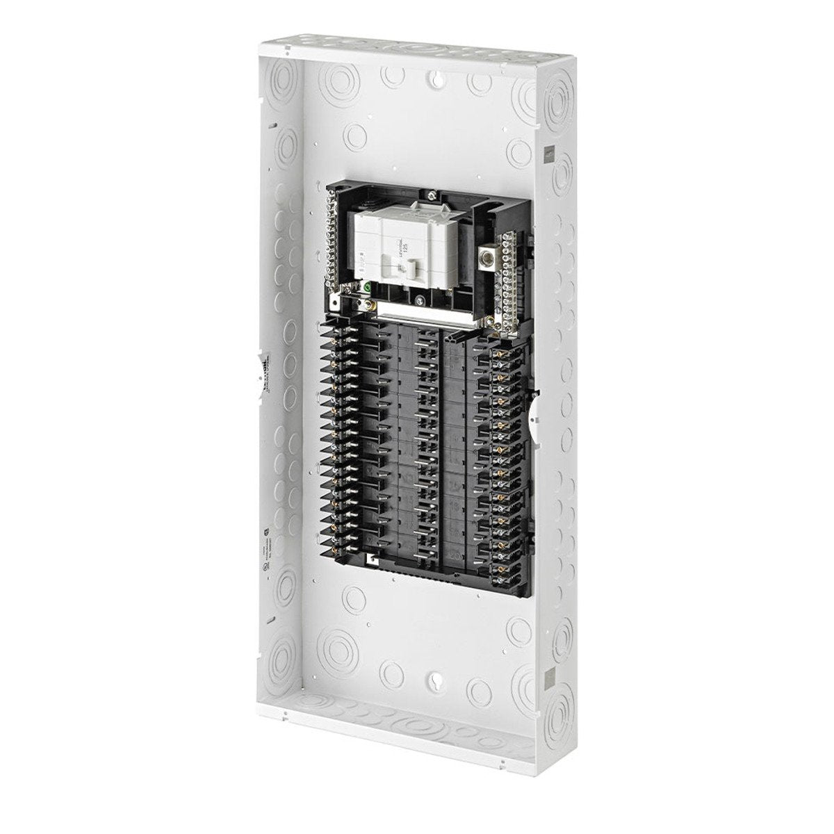 LEVITON Leviton LP212-BPD Load Center with Main Breaker, 120/240 VAC, 125 Amp, 20 Spaces, NEMA 1