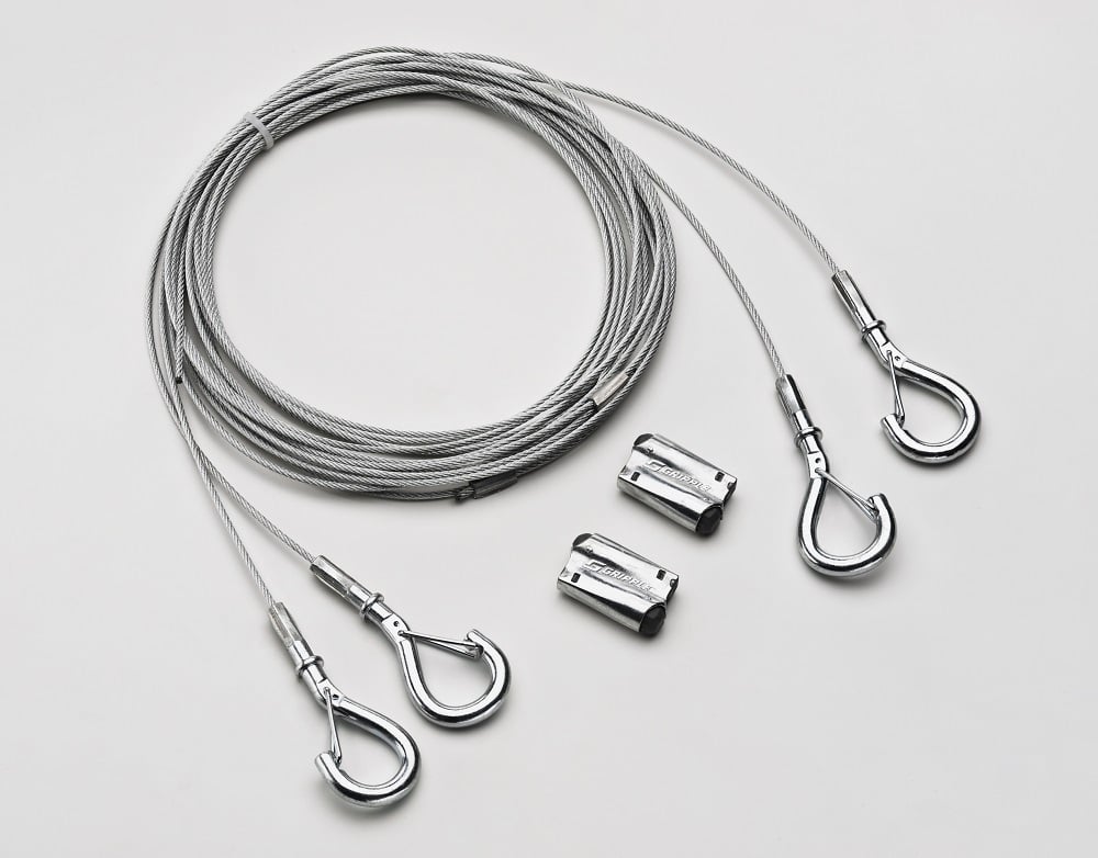 LITHONIA LIGHTING Lithonia Lighting IBAC120-M100 Aircraft Cable Set for High Bay Fixtures 10ft with Hook