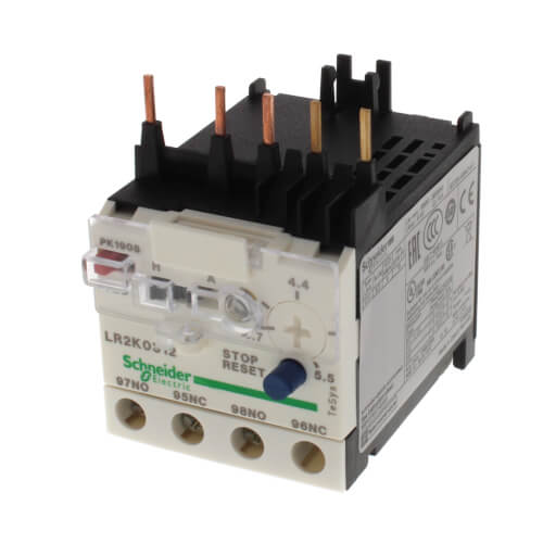 SCHNEIDER ELECTRIC Schneider Electric LR2K0312 Square D 600 Volt 5.5 Amp 3-Pole 1NO 1NC Bi-Metallic Screw Clamp Terminal Thermal Overload Relay