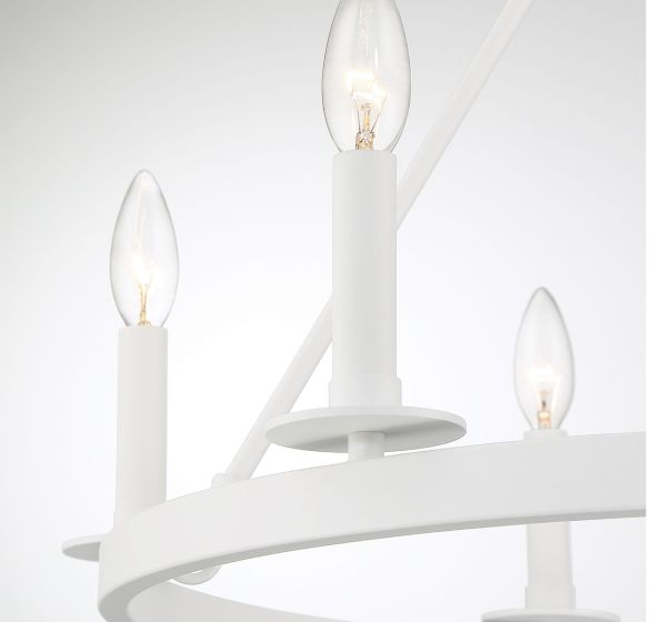 SAVOY HOUSE Savoy House M10093BQW 6-Light Chandelier 60W Per Bulb 26 Inch Width