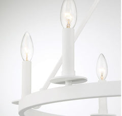 SAVOY HOUSE Savoy House M10093BQW 6-Light Chandelier 60W Per Bulb 26 Inch Width