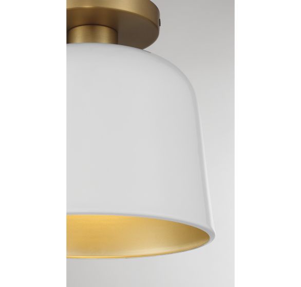 SAVOY HOUSE Savoy House M60067WHNB 1-Light Ceiling Light 60W 9 Inch