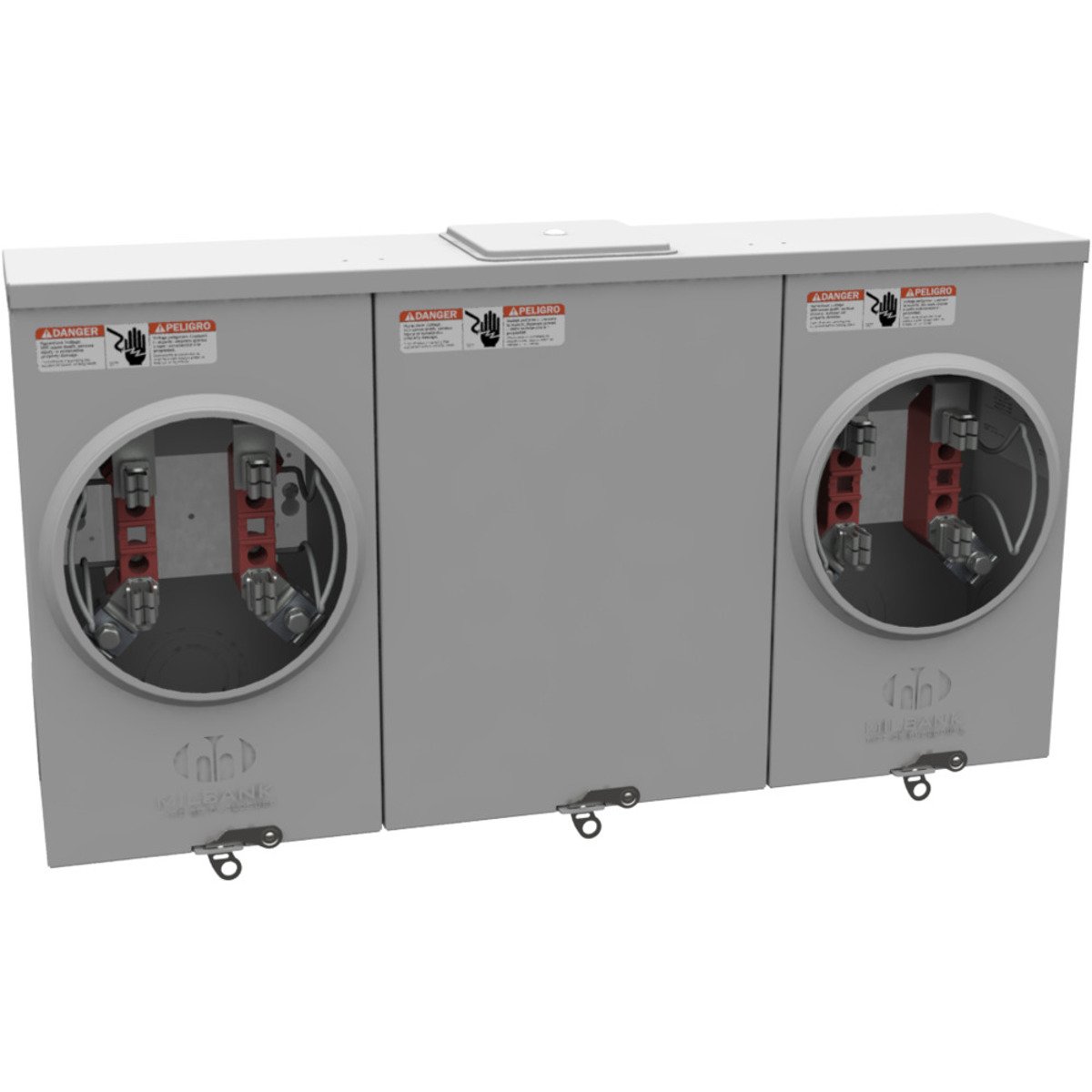 MILBANK Milbank U1252-X-K1 4 Term, Ringless, Large Closing Plate, 2 Position, Single Connector, 6-350 kcmil, 200 Amp