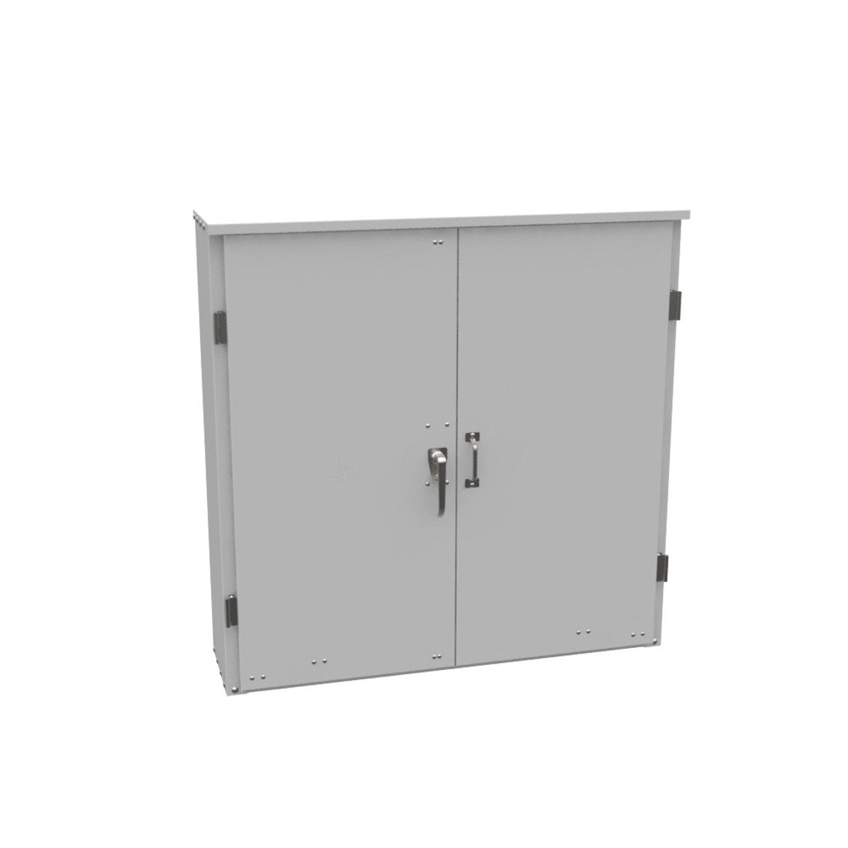 MILBANK Milbank U1856-O-NE 12IN-48IN-48IN PNTD STL DBL FRONT LIFT OFF HNGD CVR 3 POINT LTCH CT RACK INSTLD WITH LUGS-5 PER LND