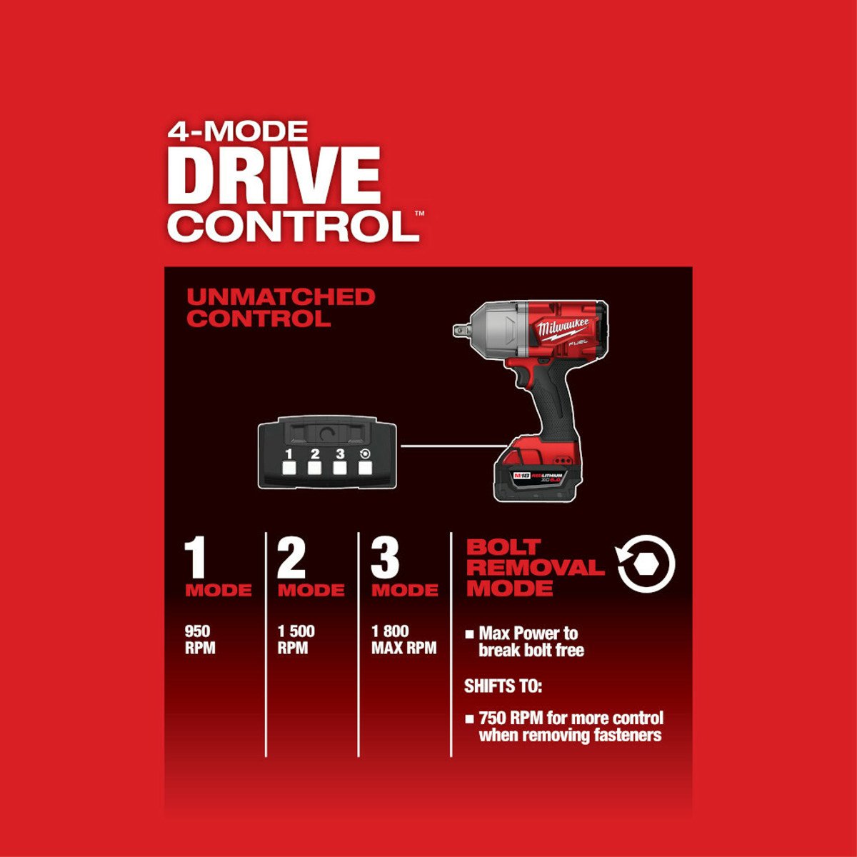 MILWAUKEE Milwaukee 276622 M18 Fuel 1/2 High Torque Impact Wrench with Pin Detent Kit