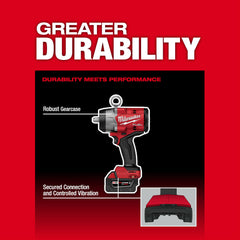 Milwaukee 2966-22 M18 FUEL 1/2 High Torque Impact Wrench w/ Pin Detent Kit