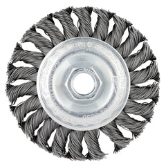 Milwaukee 48-52-5030 Wheel Brush - 4 In Dia - 5/8-11 - Full Cable Twisted Knotted Wire
