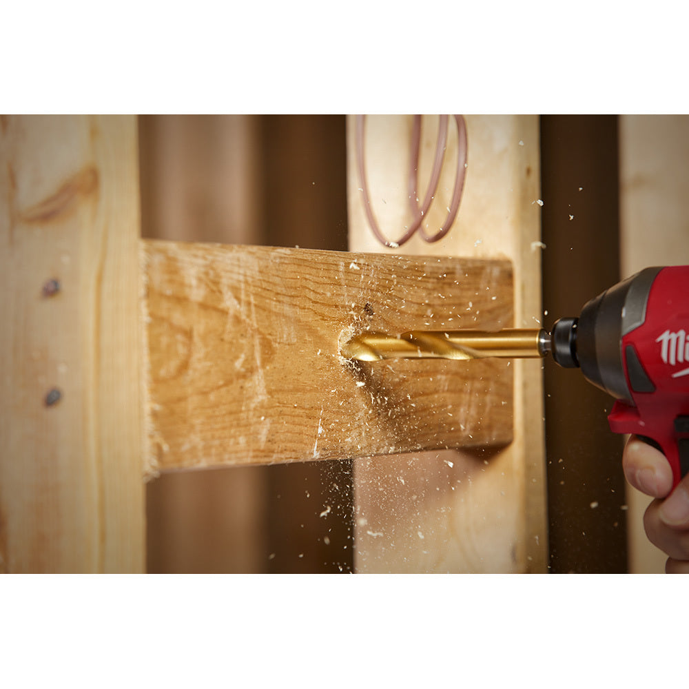 MILWAUKEE Milwaukee 48-89-4612 Twist Impact Drill Bit 15/64 Titanium-Coated 4.13 Inch
