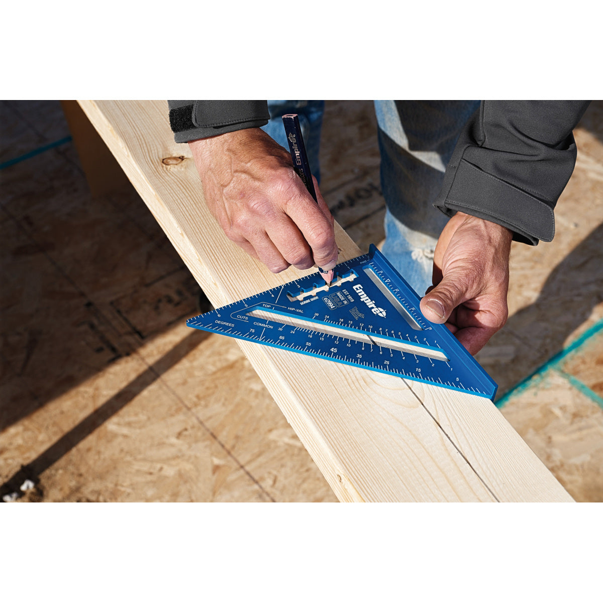 EMPIRE INDUSTRIES Empire E2994 True Blue Laser Etched Rafter Square 7 Inch