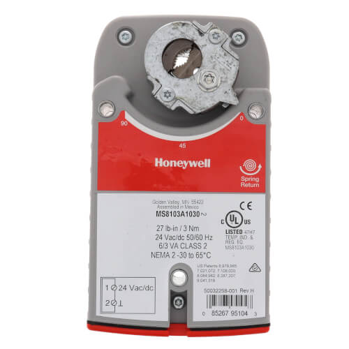 HONEYWELL Honeywell MS8103A1030 Spring Return Actuator On/Off 24V