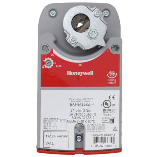 HONEYWELL Honeywell MS8103A1130 Electric Actuator 27 in-lb SPST 24V