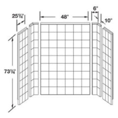 MUSTEE Mustee 760T.10 Shower Wall Corner Trim 2 Pack
