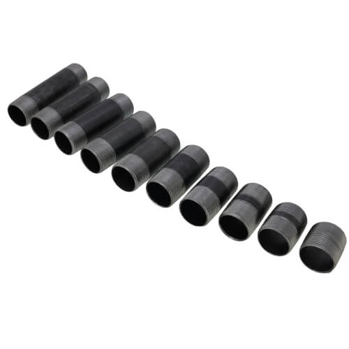 EVERFLOW Everflow NPBS1140 1-1/4 Black Nipple Set (Close to 6 Length) BLN125-SET