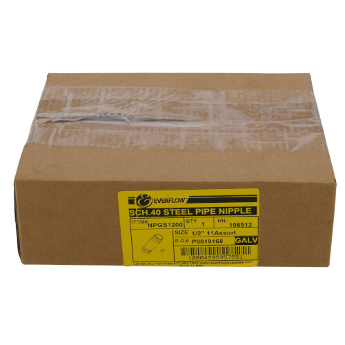 EVERFLOW Everflow NPGS1200 1/2 Galv Nipple Set Close to 6 Length GVN050-SET