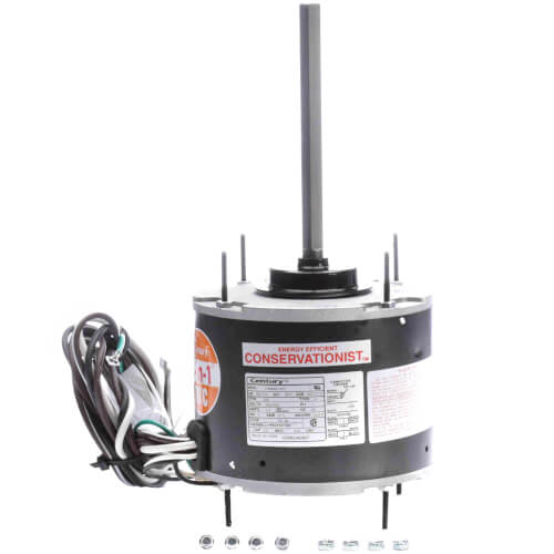 CENTURY MOTORS Century ORM5484BF 4-In-1 HeatMaster 5-5/8 Dia Multi-HP Condenser Fan Motor
