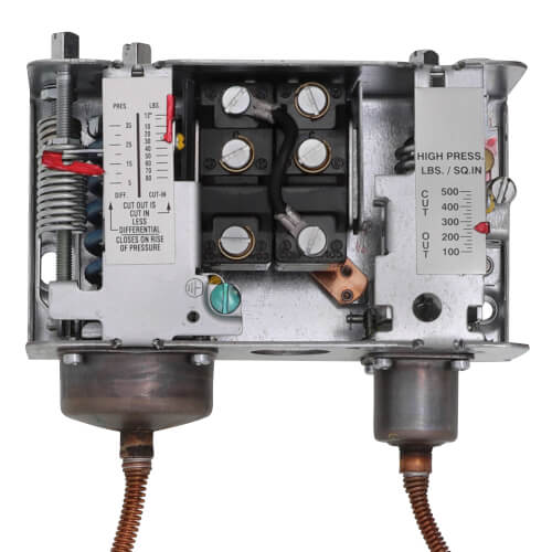 JOHNSON CONTROLS Johnson Controls P70SA-1C Pressure Controls 1-Pole Dual Micro-Set 12 to 80 PSI