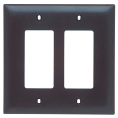 Legrand TPJ262 Pass & Seymour Jumbo Wall Plate 2 Gang Decorator Nylon Brown