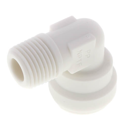 JOHN GUEST John Guest PP480822W 1/4 in. FNPT Fixed Straight Polypropylene and EPDM 90 Degree Bulk Elbow