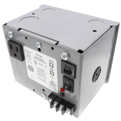 FUNCTIONAL DEVICES Functional Devices PSH100A 120-24V 100VA Enclosed Pwr Sply