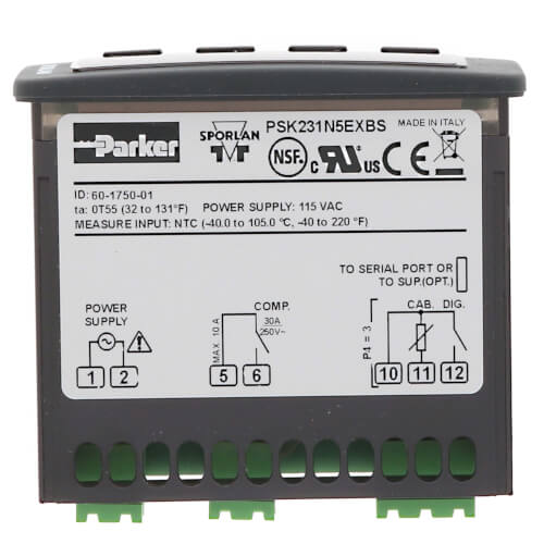 SPORLAN Sporlan PSK231N5EXBS Refrigeration Controller for Medium Temperatures 30A Compressor 115 VAC
