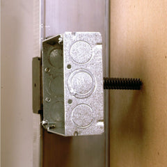 RACO 243 Square Box, Steel, 30.3 Cu-In, 8 Knockouts, 4 In H x 4 In W x 2-1/8 In D