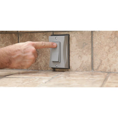 Bell 5123-0 1-Gang Weatherproof Cover Vertical Decorator Gray Shrink