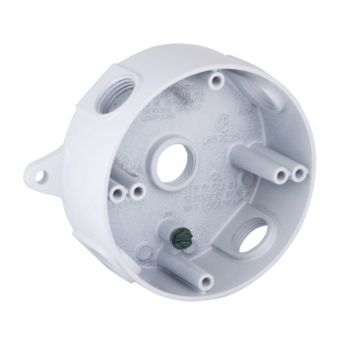 BELL BELL 5361-1 Weatherproof Splice Box 16.1 Cu-in 4 in Dia X 1-1/2 in D